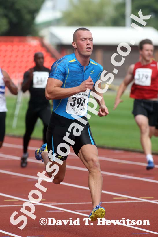Richard Kilty (Gateshead) 100 metres at the Gateshead Tartan Games Open.
